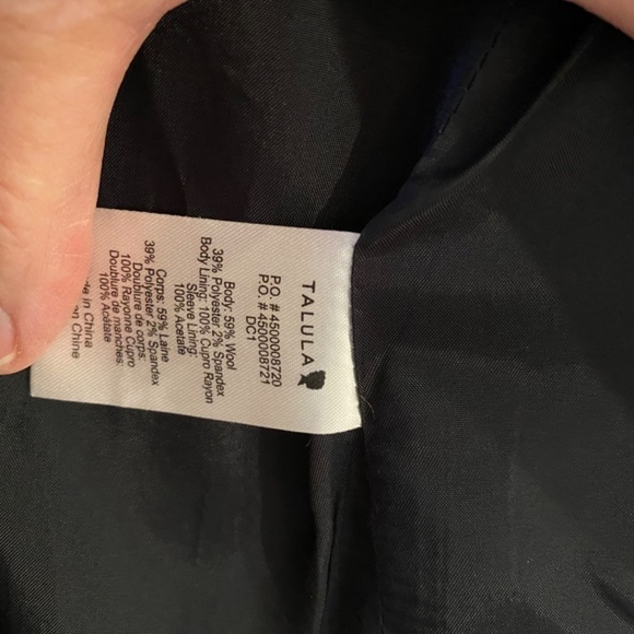 ARITZIA Talula Wool Charcoal Gray Blazer, Size 2 - Picture 7 of 9